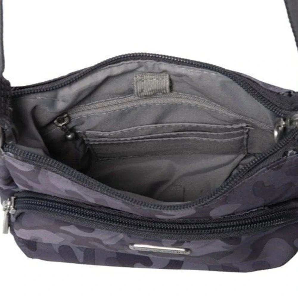 Baggallini Women's Gray Camo Small Joey Bagg Hobo Bag-NWT
